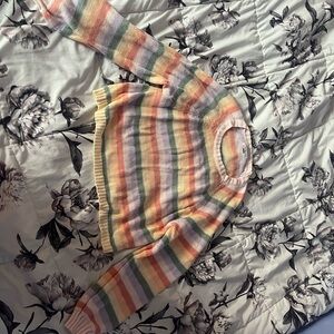American Eagle Outfitters Pastel Striped Sweater